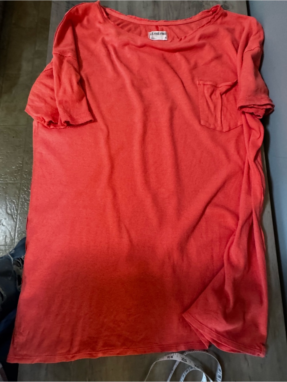 We The Free Coral/Red Short Sleeve Pocket Tee - Picture 3 of 9